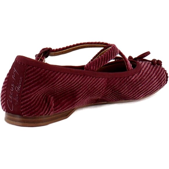 Circus NY by Sam Edelman Women's Spiced Plum Leather Cross Strap Ballet Flat - Picture 5 of 8